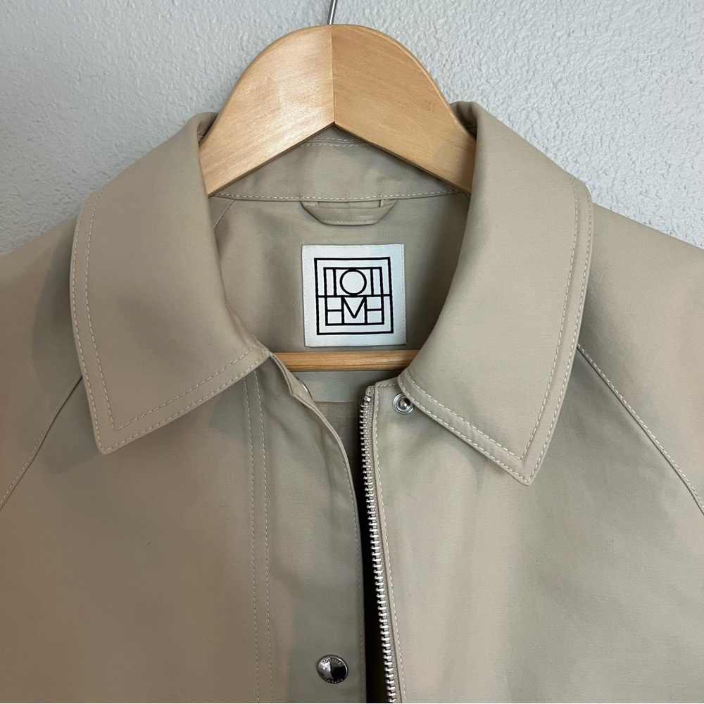 Totême Raglan-sleeve boxy-fit organic-cotton jacket size 36 - Picture 4 of 7